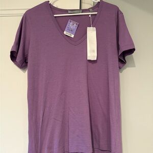 Vince Fitted Purple Short Sleeve Tee